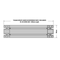 40-34590-1 MODULAR SOLUTIONS ALUMINUM GUSSET 45MM X 90MM STRENGTHING ELEMENT CUT AT A 45 DEG ANGLE THAT CREATES STURDIER 90DEG CONNECTIONS 360MM